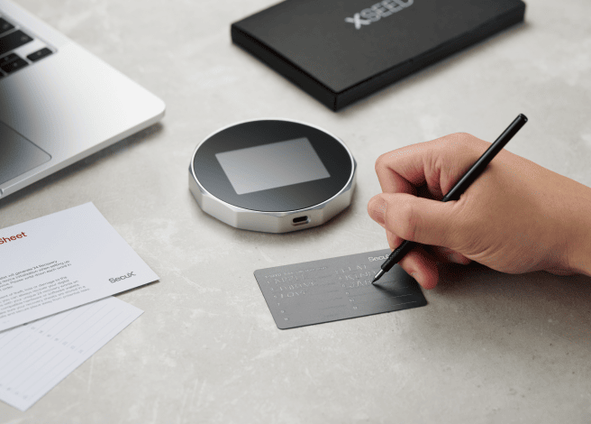 SecuX XSEED Secure Bitcoin Wallet Crypto Seed Storage Metal Plates