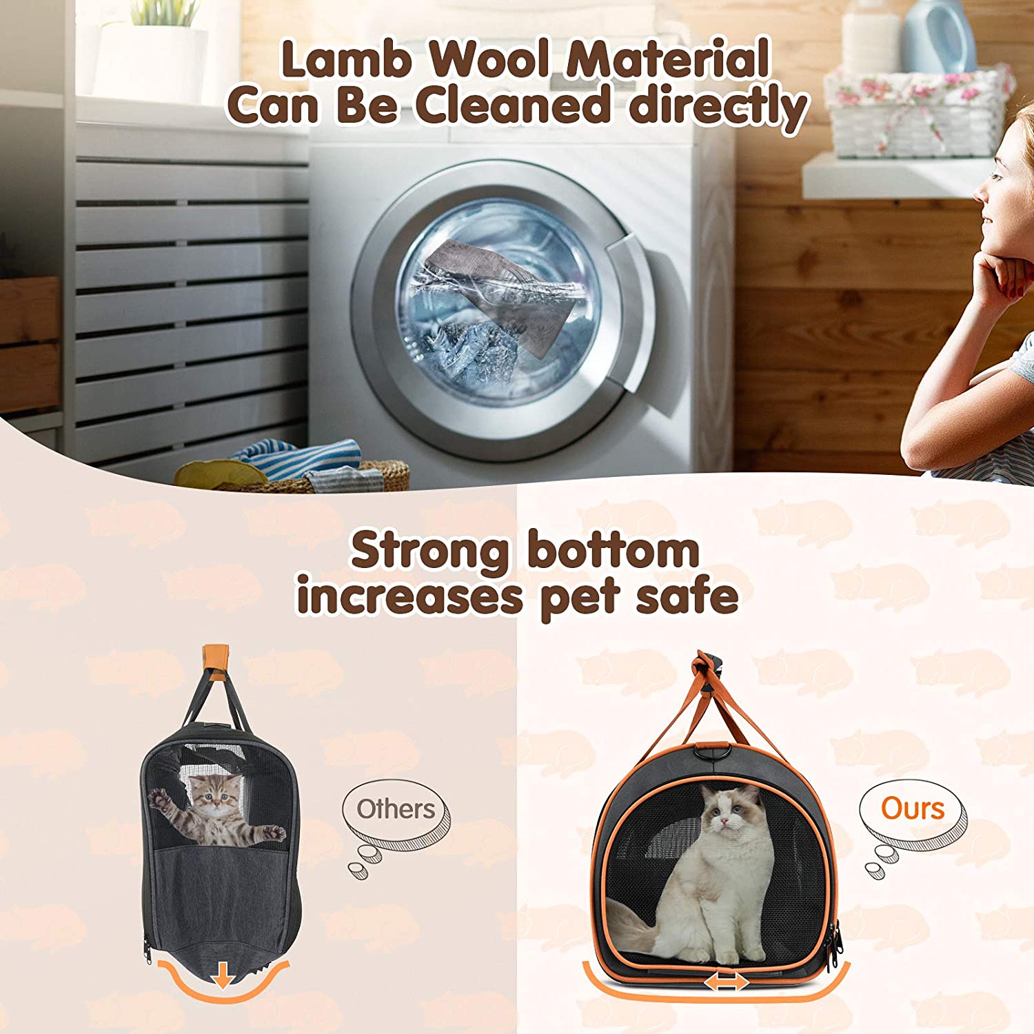 5 Mesh Windows OKMEE Dog Carrier with Ventilation for Small Medium Cats Dogs Puppies TSA Airline Approved Cat Carrier with Big Space 4 Open Doors for Comfortable Travelling. 