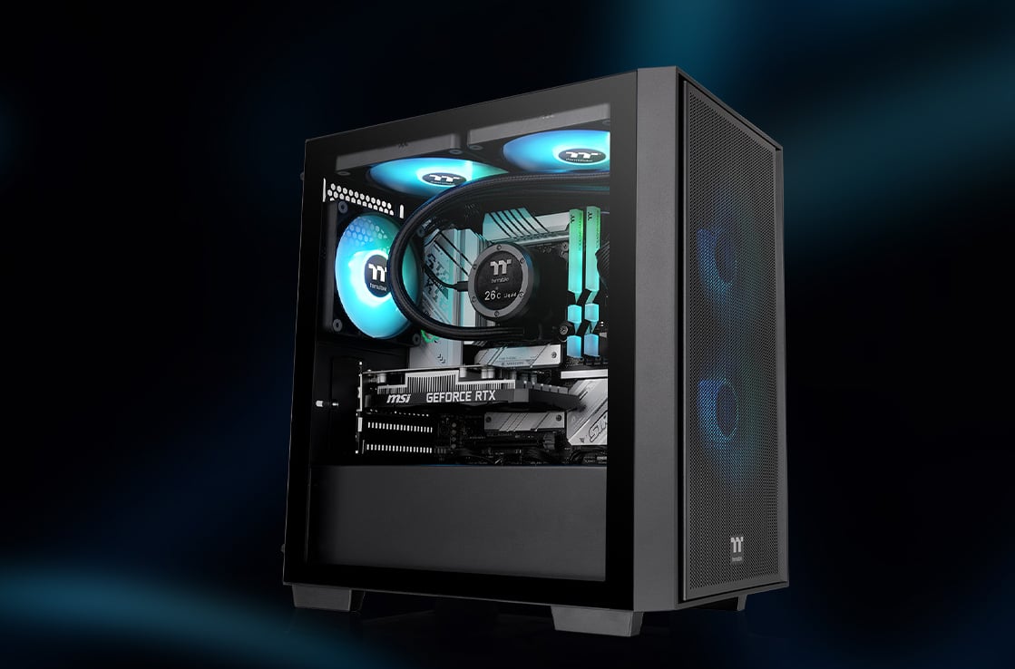 Thermaltake Versa H16 TG ARGB Black Micro ATX Tower Case