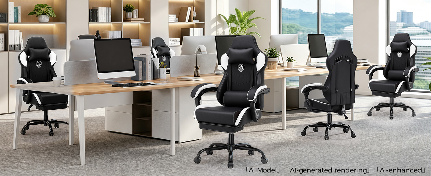 Gaming Chair with Footrest