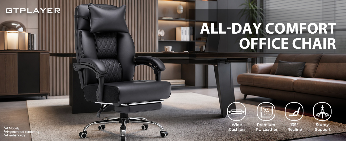 GTPLAYER Big and Tall Office Chair
