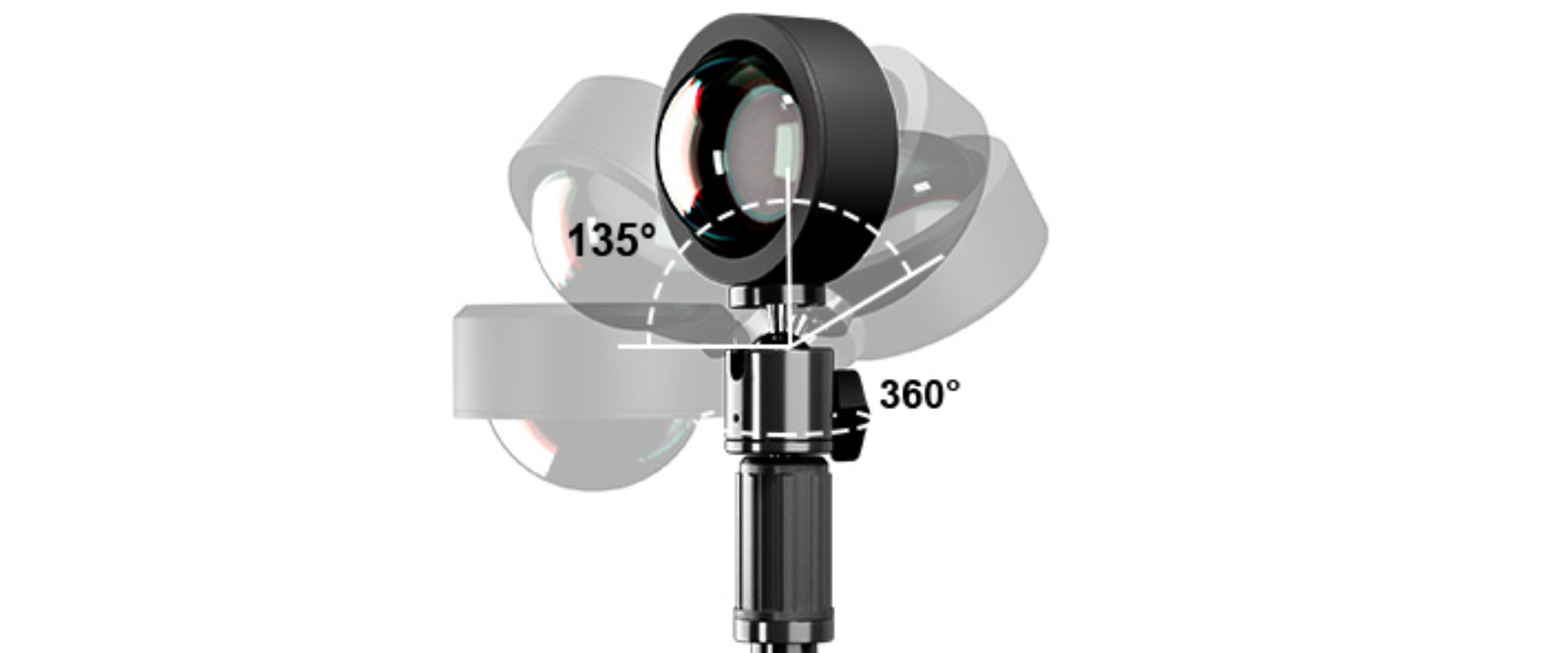 360° rotatable lamp head