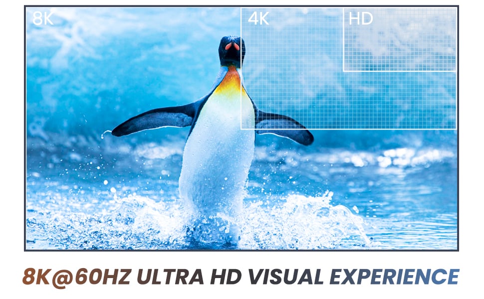 Ultra HD 8K@60Hz visual delight