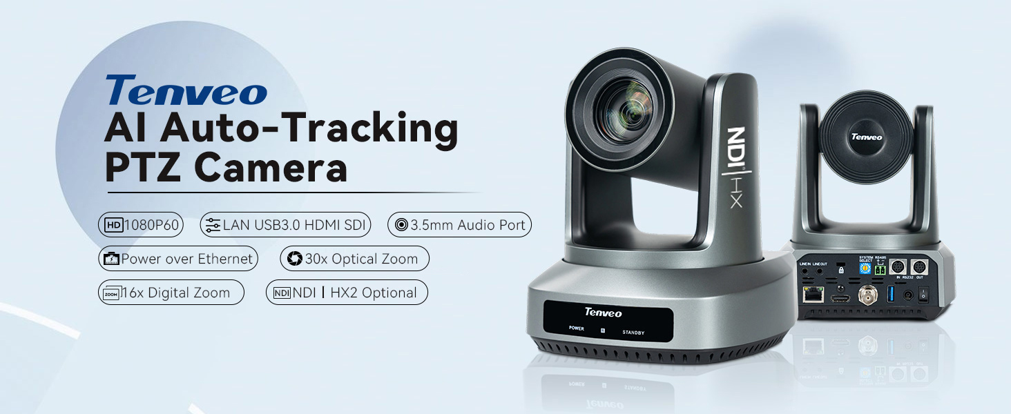 AI Auto Tracking 30x Zoom NDI PTZ Camera