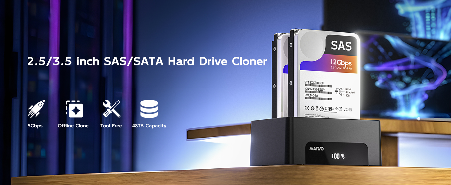 2.5/3.5 inch SAS/SATA Hard Drive Cloner