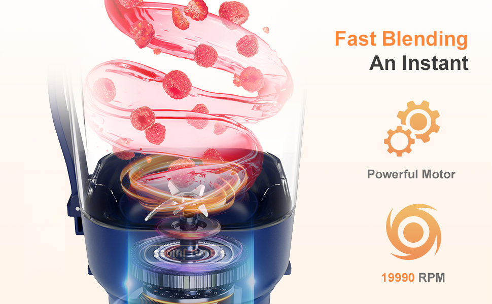 19990 rpm, rapid mixing, ready instantly.