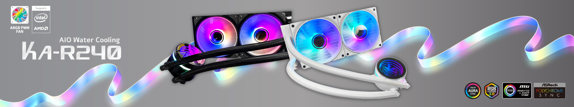 FAN,COMPUTER, KA-R240,ARGB,All-In-One CPU,Water Cooling