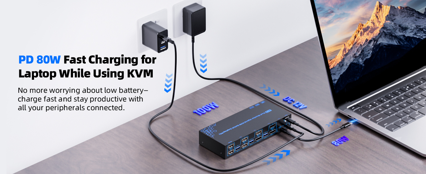 Built-in 80W Charging  Work Without Battery Anxiety