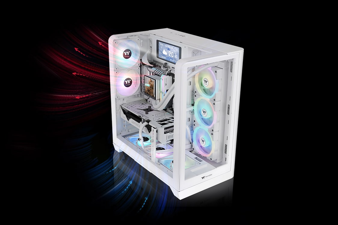 Thermaltake View 390 TG Computer Case - Snow 