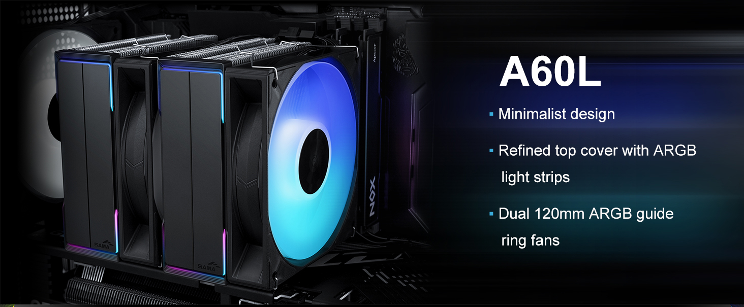 SAMA A60L Dual-Tower CPU Air Cooler