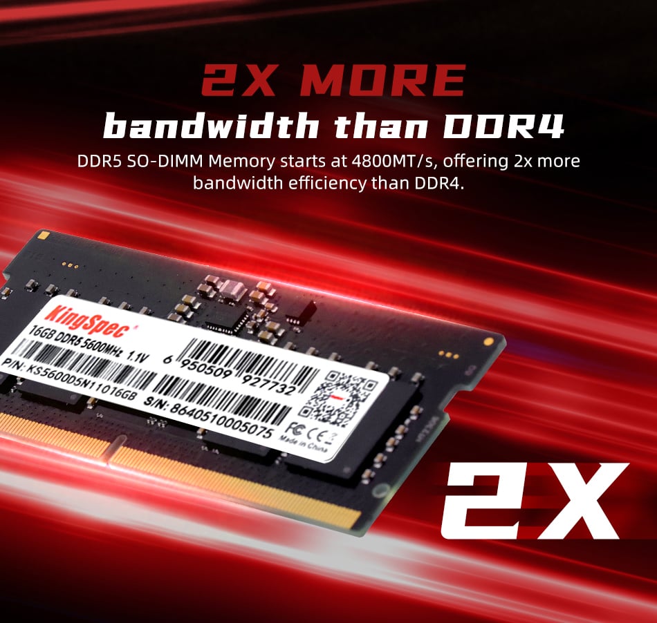 Double bandwith than DDR4