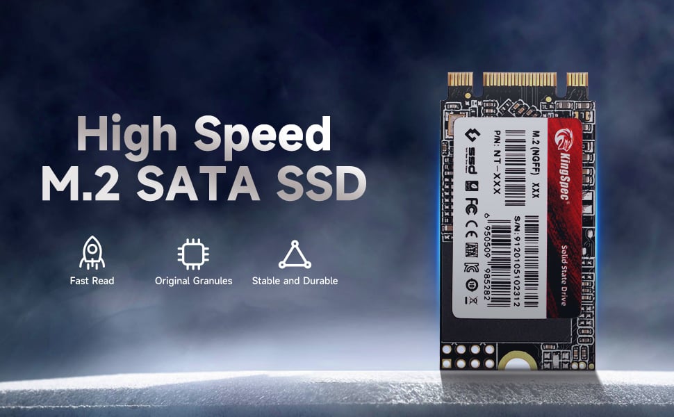 SSD M.2 SATA KingSpec 2To NT-2TB (NGFF 2280) - Disque SSD - KINGSPEC