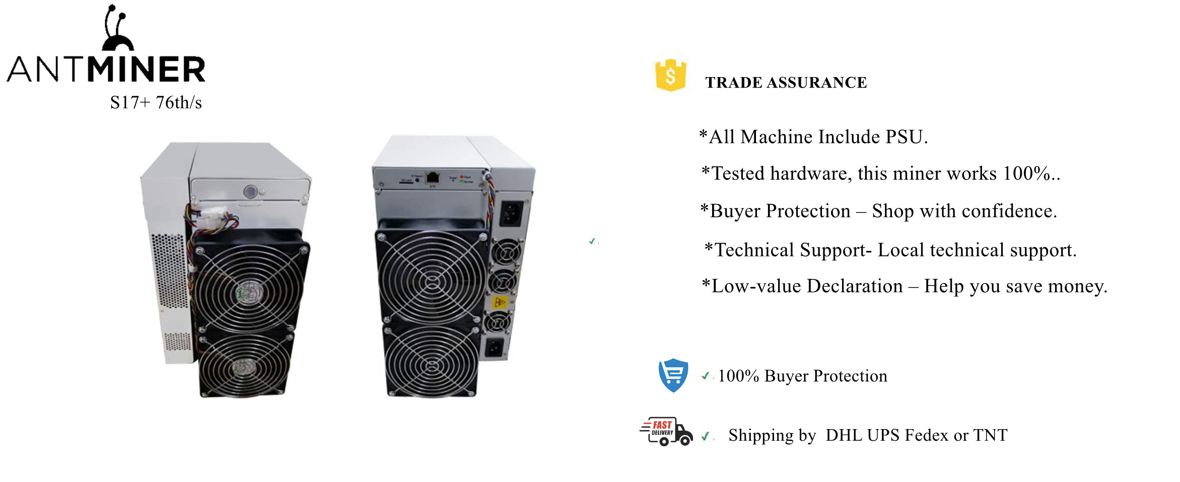 Antminer S17+ 76T