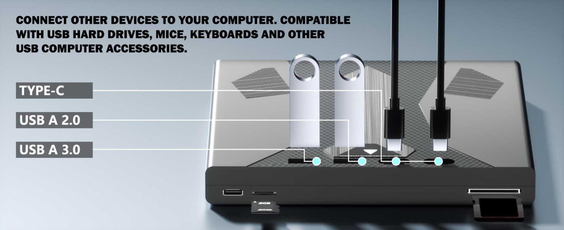 [7 in 1] External Blu Ray Drive, Support 100G Disc USB 3.0 and Type-C Blu Ray Burner