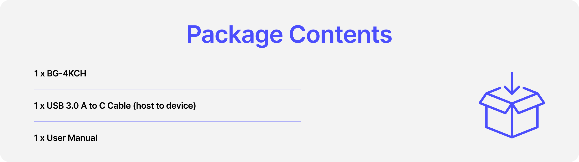 package contents