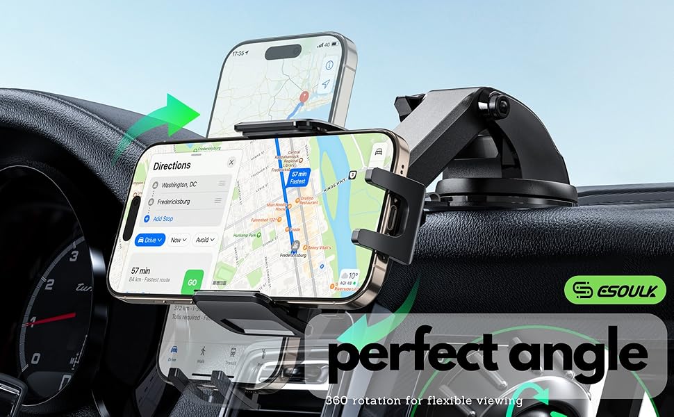 dashboard long neck phone holder phone wireless charger