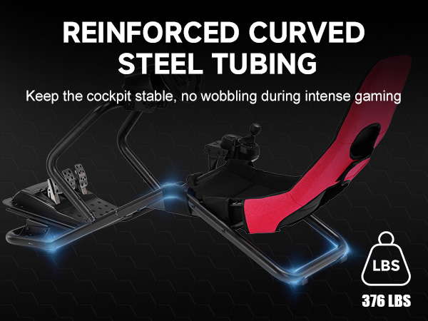 Sim Racing Cockpit for High Performance Foldable & Adjustable Racing Simulator Cockpit, Compatible