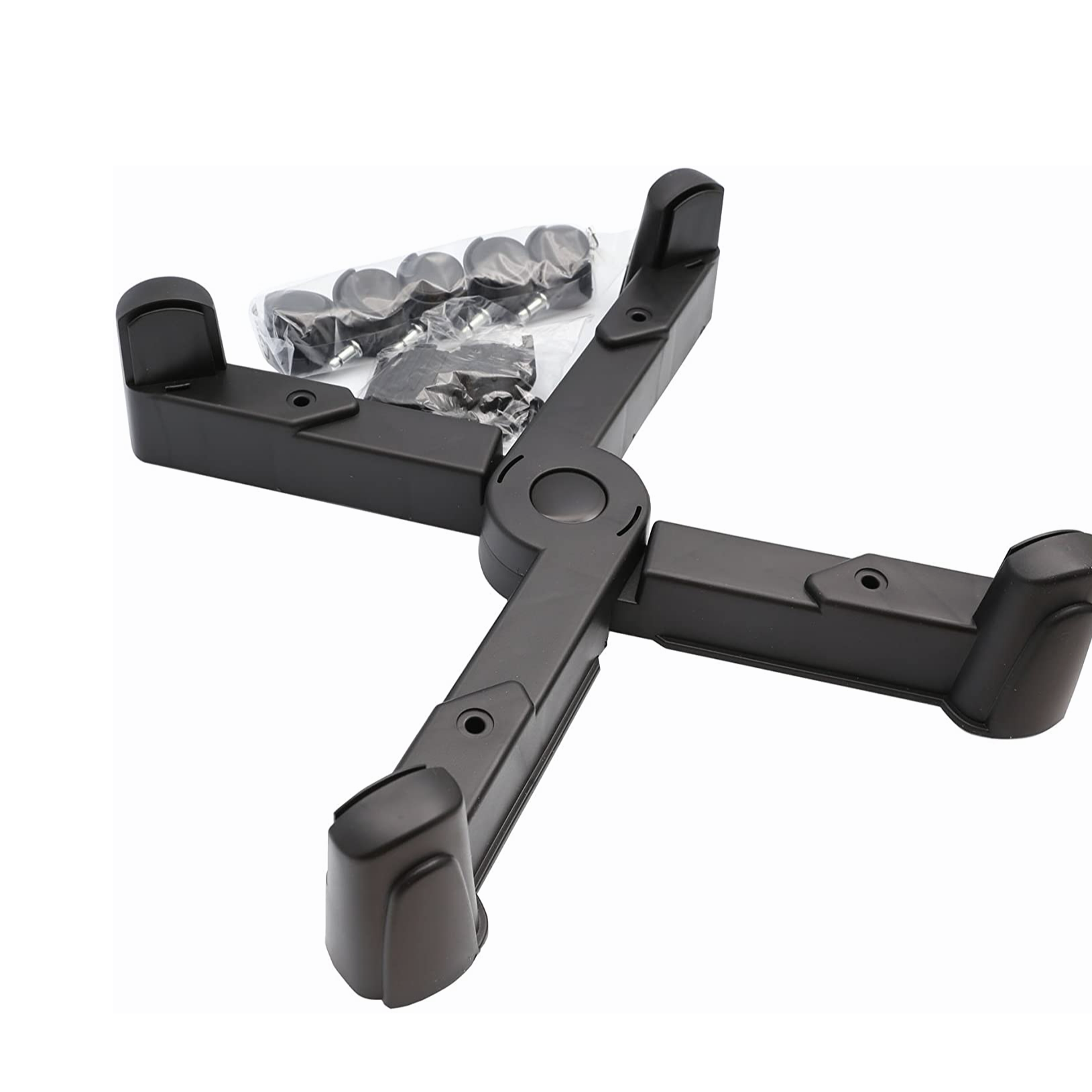 Swiveling casters provide mobility and stability. Rolls for easier access to back of the computer.