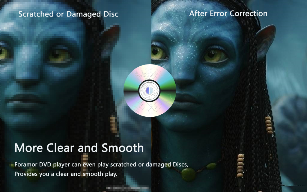 DVD Player supports Full-HD 1080P high quality picture and video.You can enjoy your movie wi
