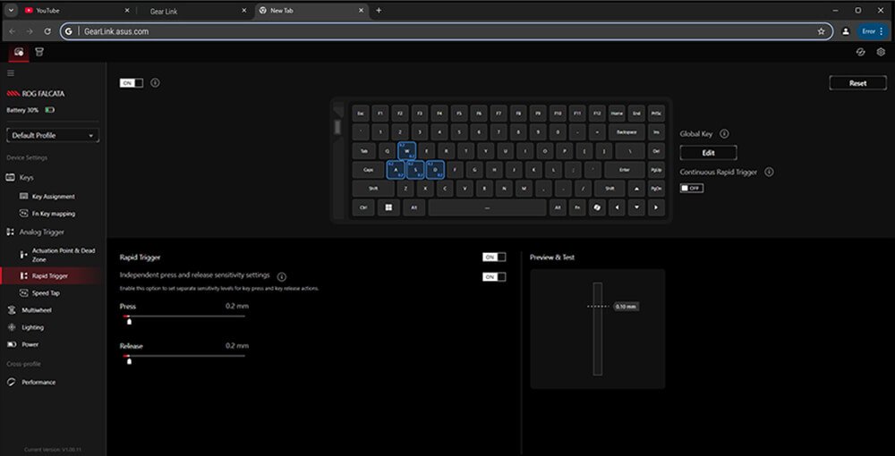 ASUS ROG Falcata Wireless Gaming Keyboard