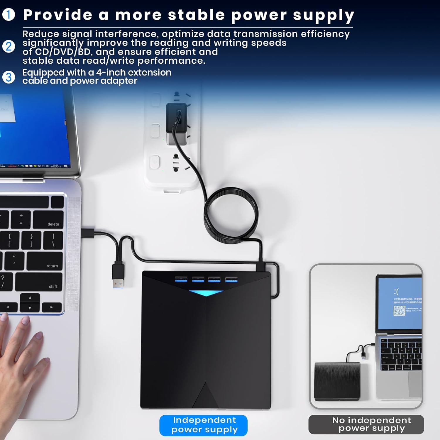 Jansicotek 6-in-1 External Blu-ray Drive