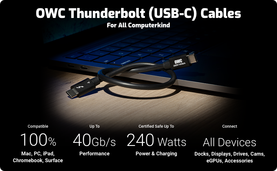 OWC Thunderbolt (USB-C) Cables For All Computerkind