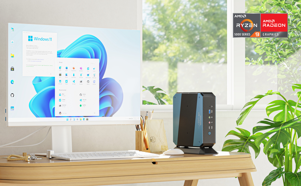 MINISFORUM EliteMini HX90 Mini PC AMD Ryzen 9 5900HX Desktop