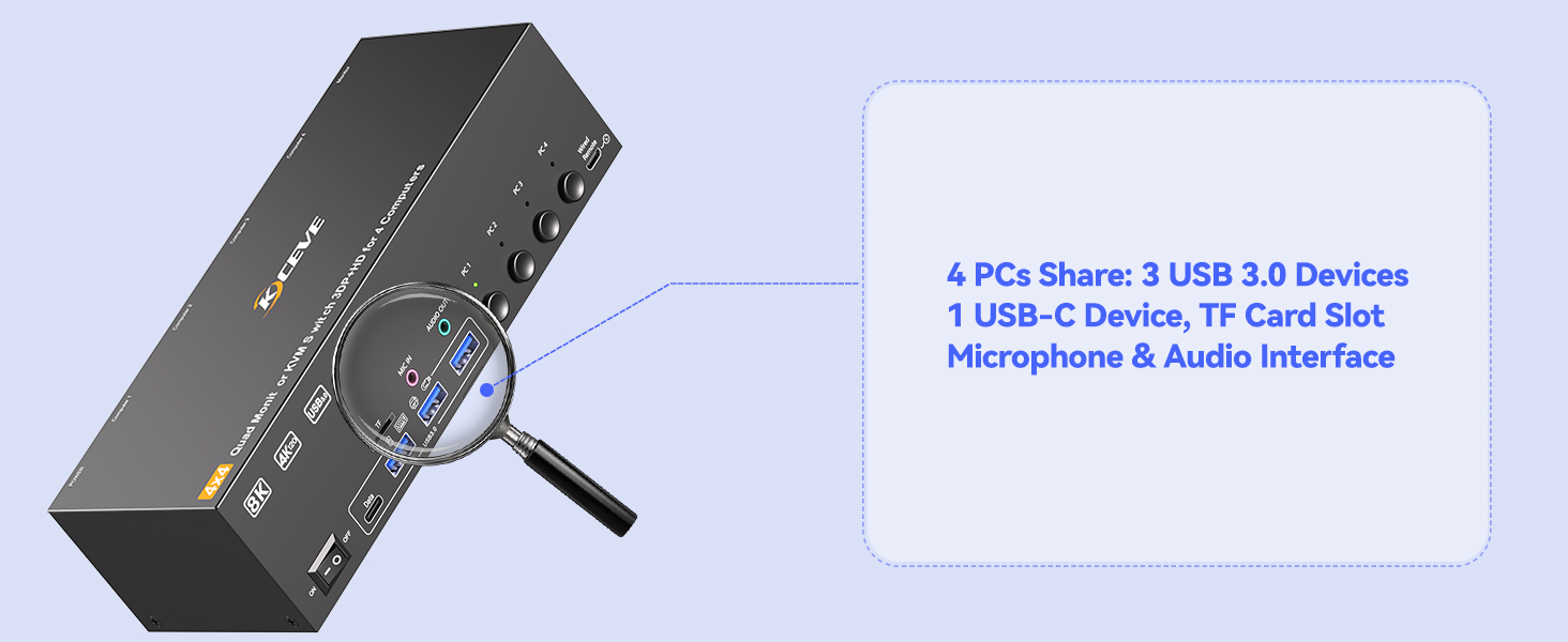 Please connect the 12V DC power adapter to provide sufficient power. Using a shorter 8K HDMI + DP ca