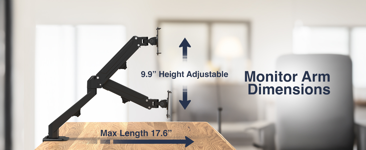 Desky Dual Gas Eco Monitor Arm
