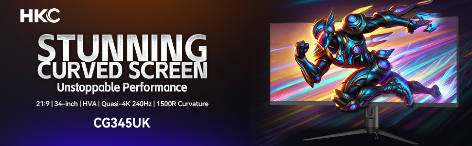 HKC CG345UK Curved Gaming Computer Monitor