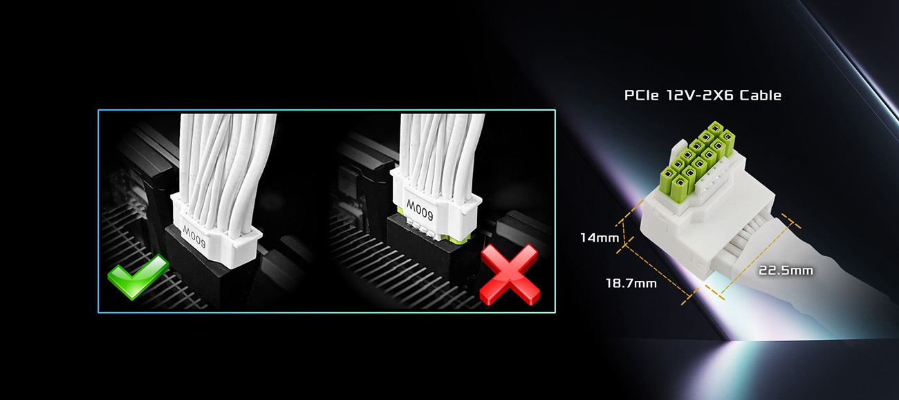 ASRock 12V-2x6 600W PCIe 5.1 GPU Power Cable