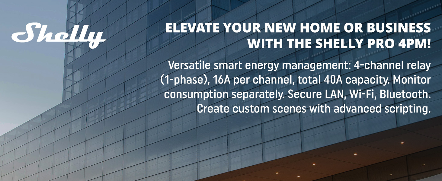Shelly Pro 4PM - Versatile Smart Energy Management