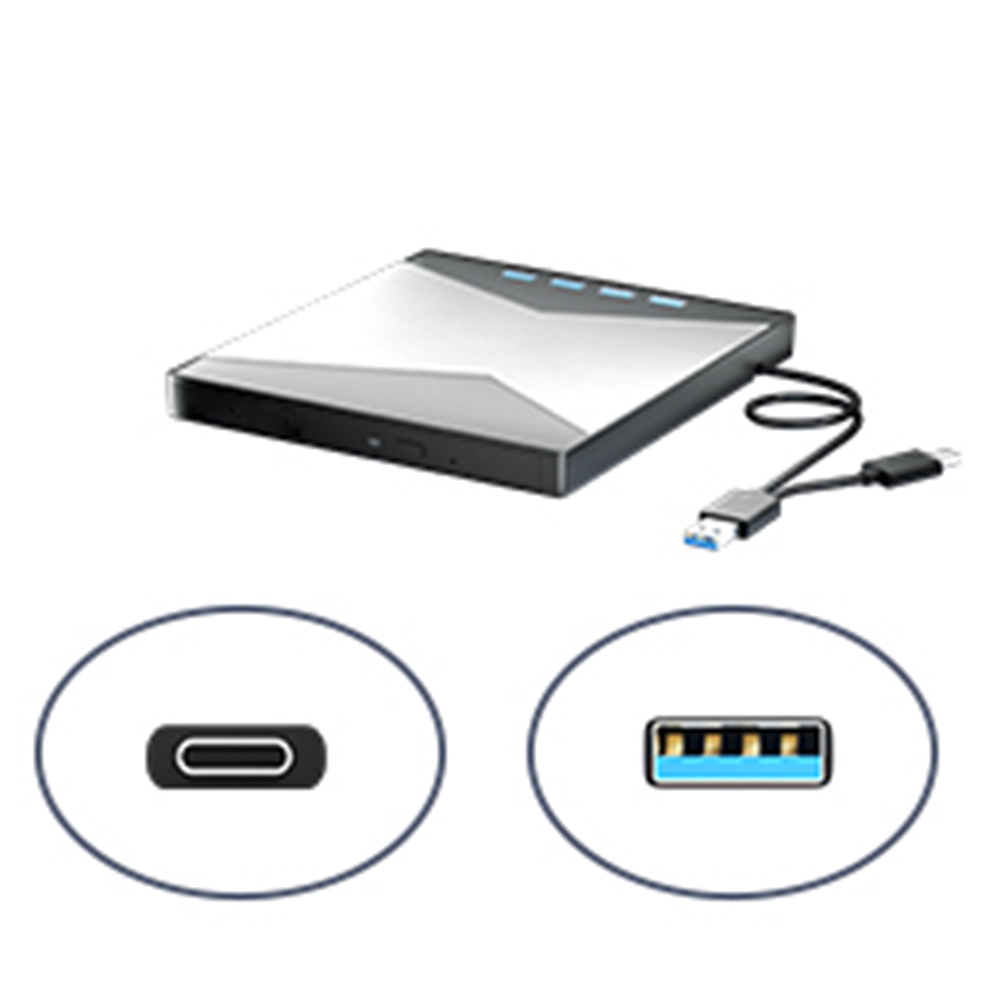 2-in-1 TYPE-C &amp; USB 3.0 Cable The 4k Blu-ray player is exclusively compatible with laptop or desktop