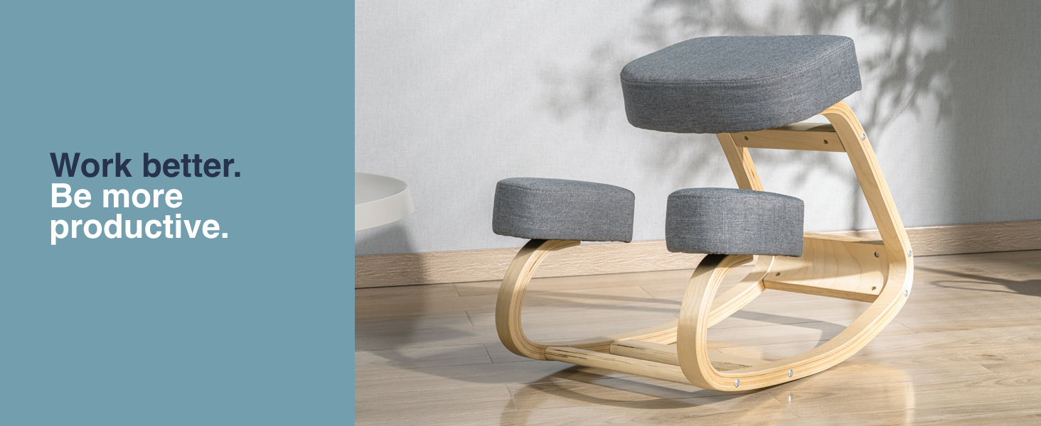 ergonomic kneeling chair, adjustable posture stool, kneeling office chair with wheels