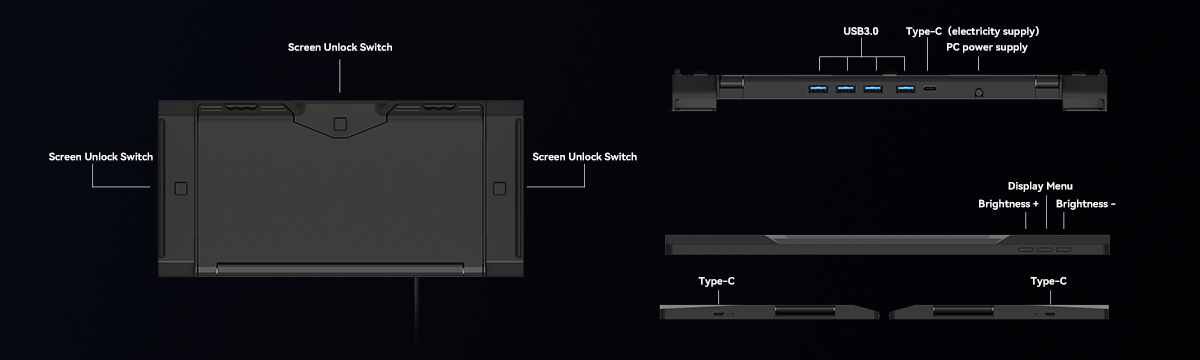 IPS Portable Monitor 100Hz 1080P FHD HDR Gaming monitor