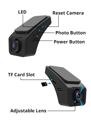 AX2V WiFi Dash Cam 1080P FHD Car Dashboard Camera Recorder OE Style Night  Vision Dashcam for