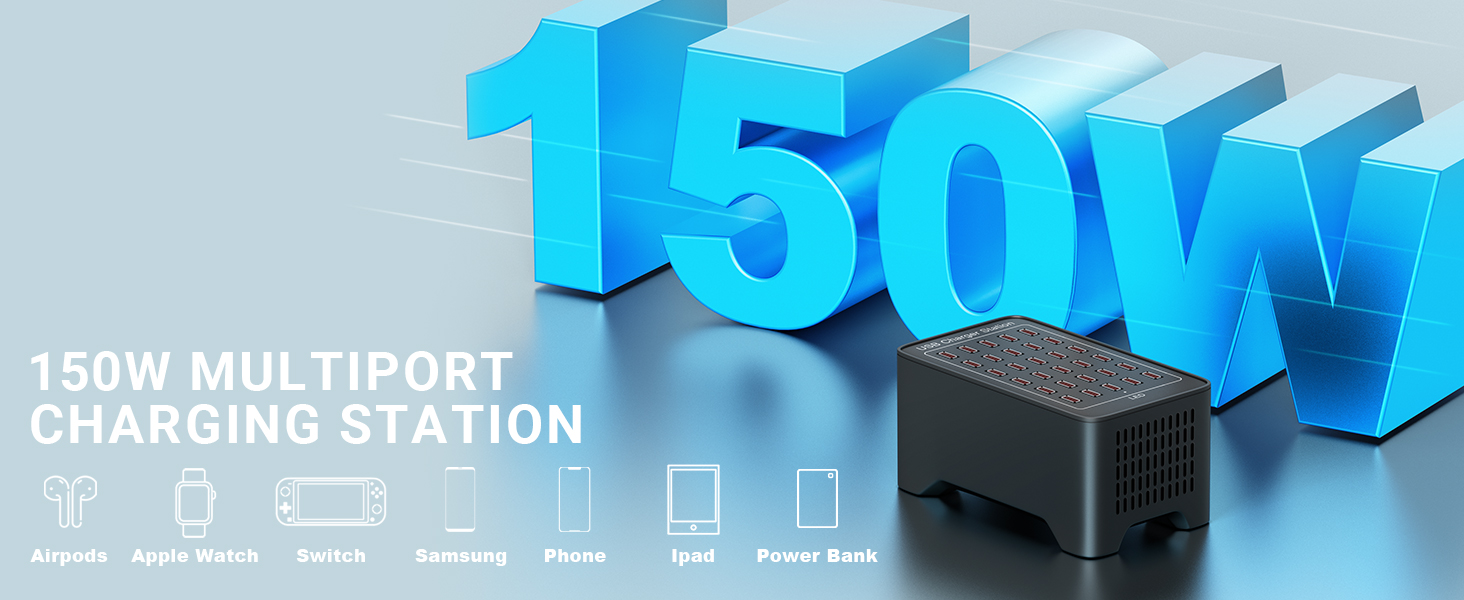 30-Port 150W(30A) USB Charger