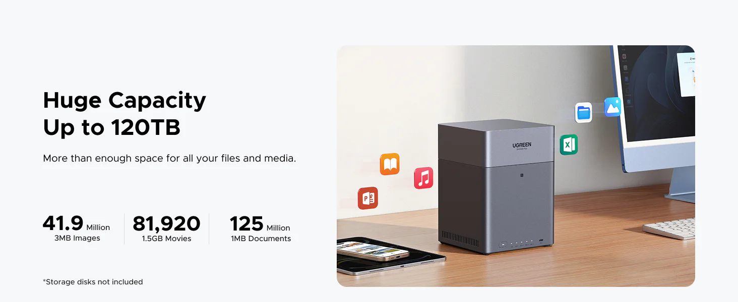 UGREEN NASync DH4300 Plus Storage Hub with HDMI Cable