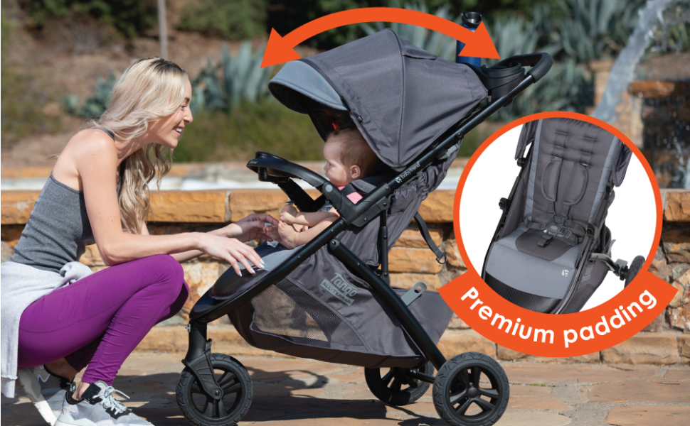 Baby Trend Tango 3 All-Terrain Stroller Travel System with EZ-Lift 35 PLUS  Infant Car Seat, Ultra Grey 