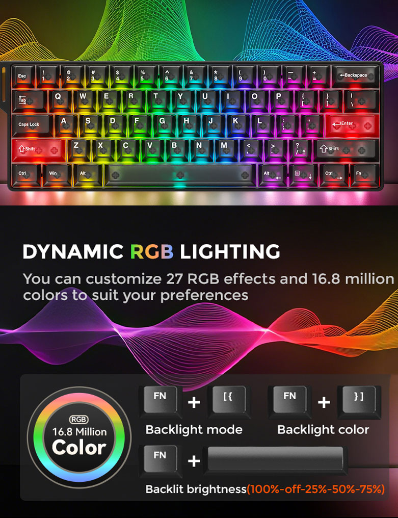 DAREU COOL60 60% Hall Effect Gaming Keyboard