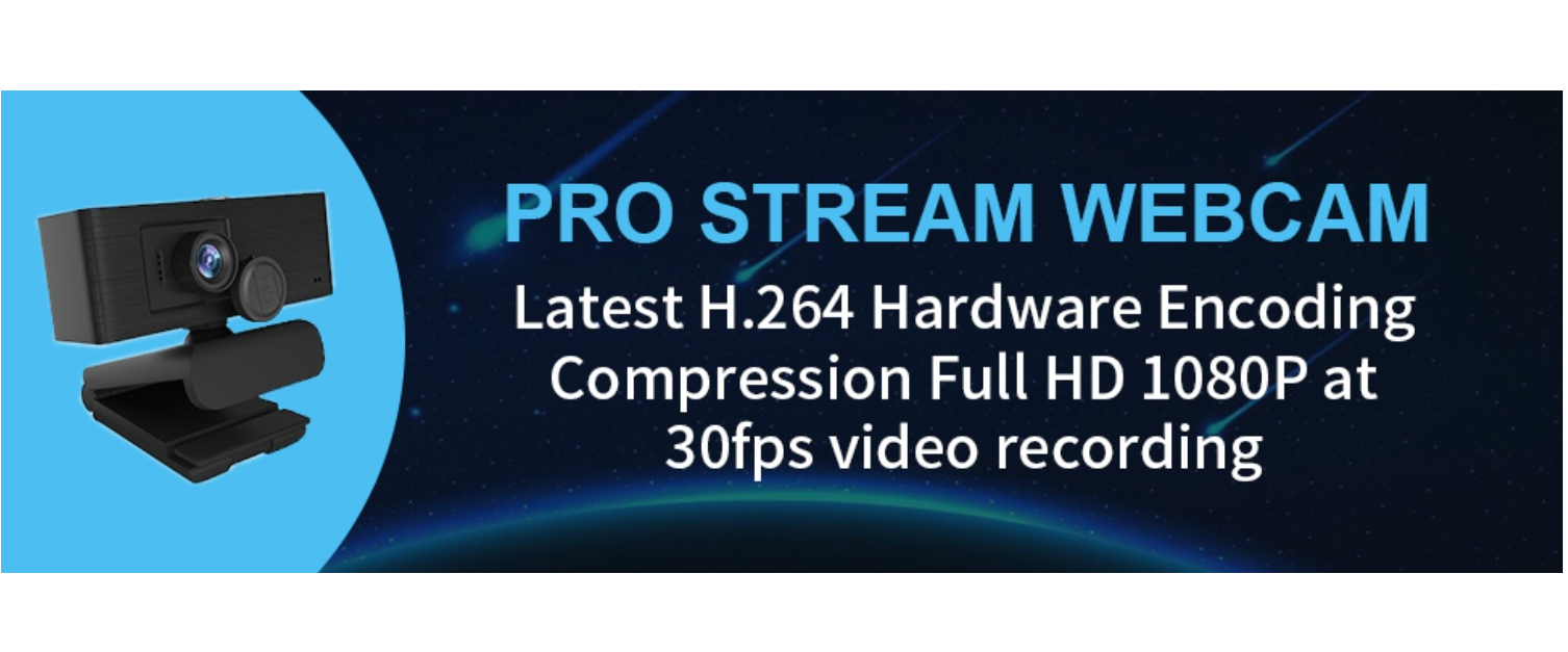 INMISS streaming webcam, 1080P 30fps, H.264 video encoding