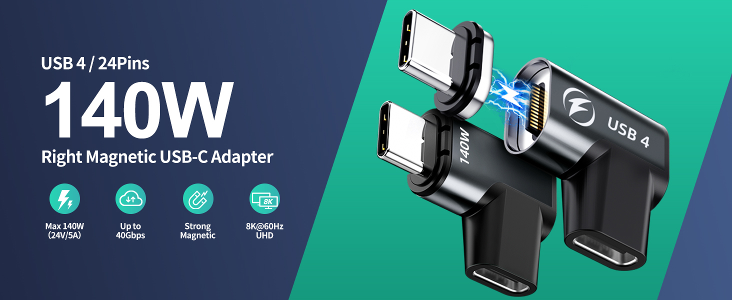 140W Magnetic USB C Adapter