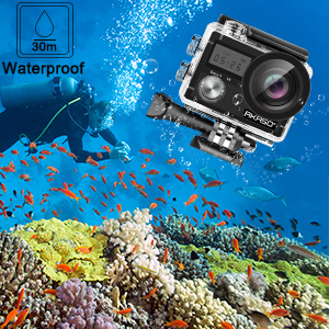 AKASO Brave 4 4K 20MP WiFi Action Camera Ultra HD with EIS 30m Underwater  Waterproof Camera Remote Control 5X Zoom Underwater Camcorder with 2  Batteries and Helmet Accessories Kit 