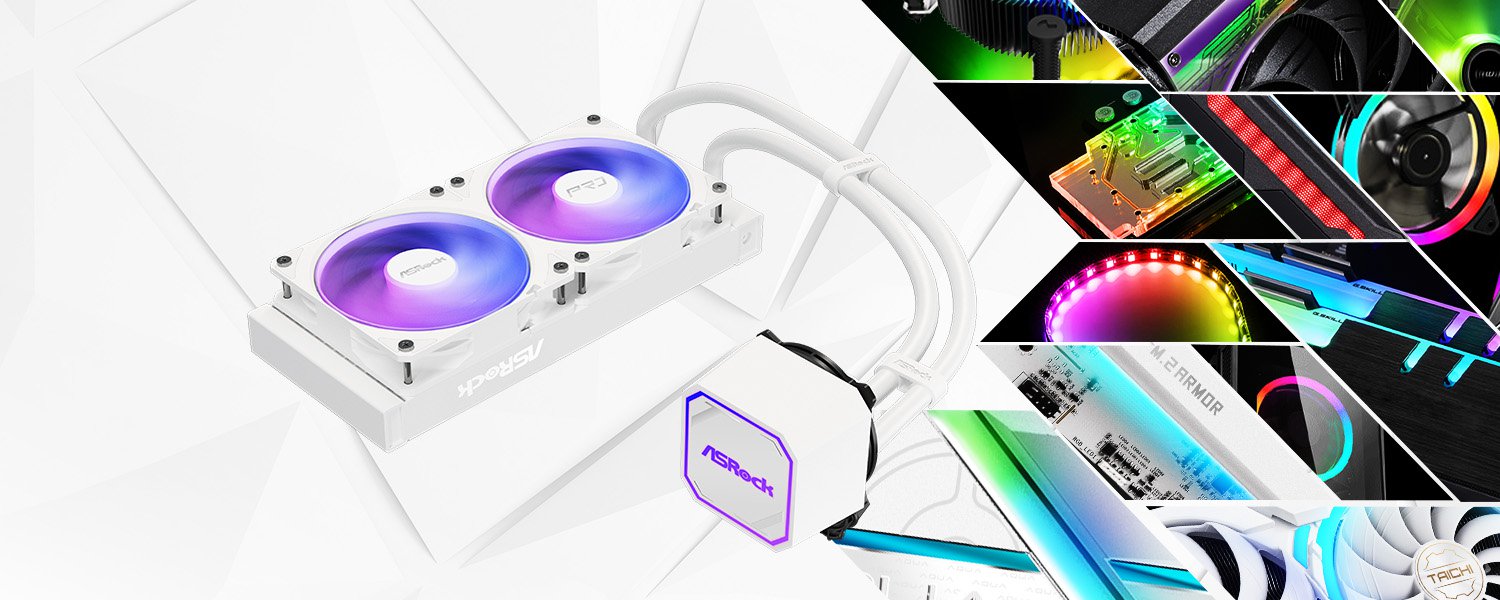 ASRock Pro White 240 ARGB AIO Liquid Cooler