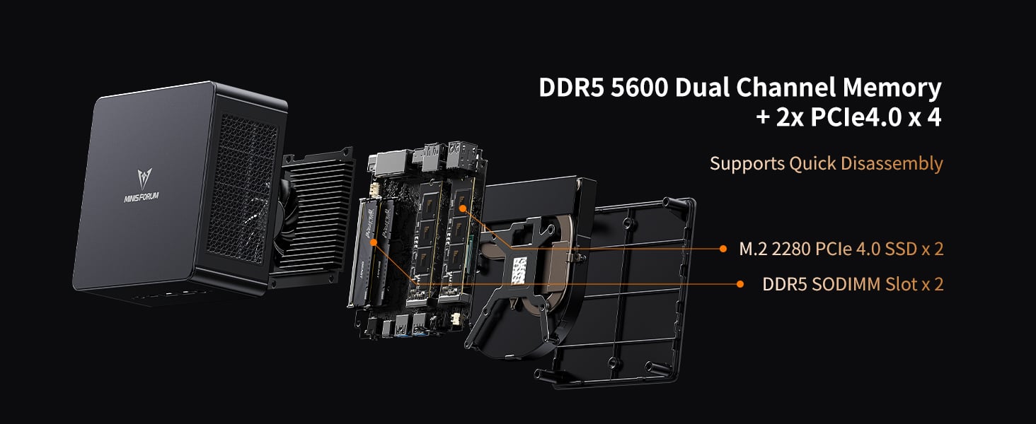 MINISFORUM UM890 Pro Mini PC AMD Ryzen 9 8945HS(8C/16T, up MINISFORUM UM890 Pro Mini PC AMD Ryzen 9 8945HS(8C/16T, up
