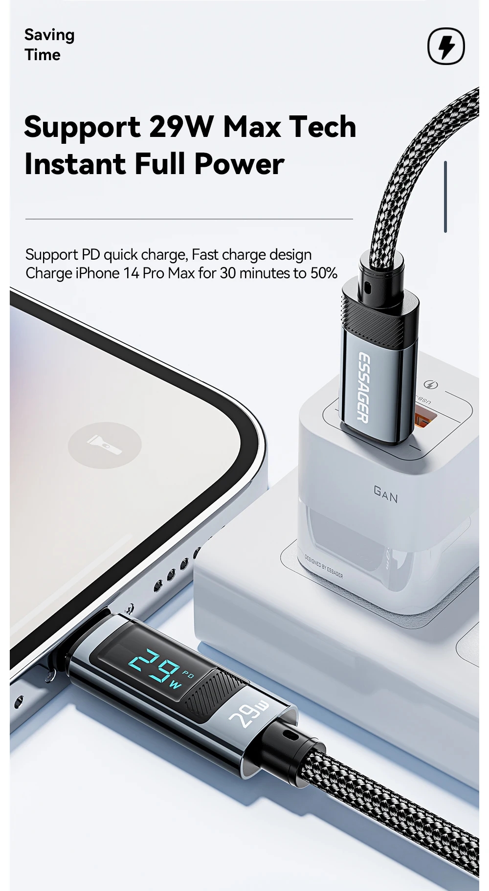 USB C to Lightning Cable