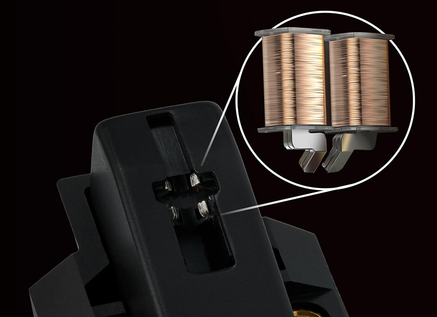 Audio Technica AT-VM530xEN Dual Moving Magnet Phono Cartridge with Nude Elliptical Stylus Orange/Black
