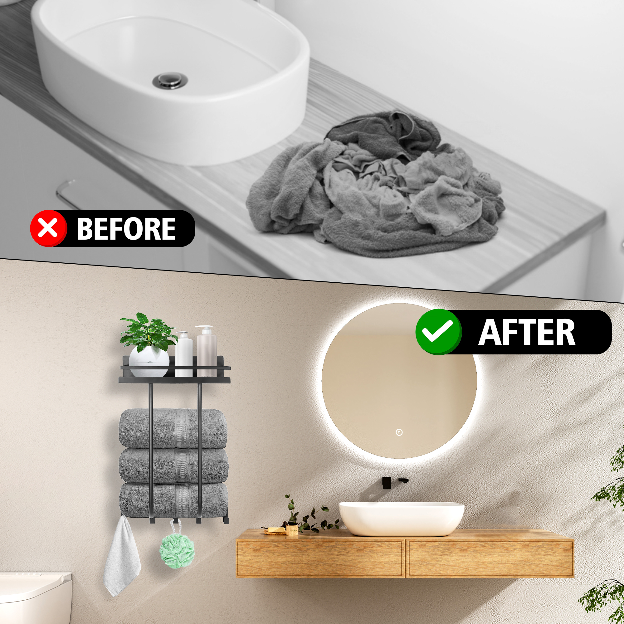 Space Saving Towel Holder