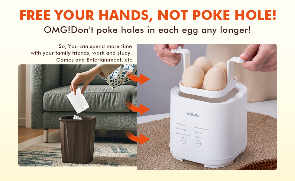 With an egg rack, you can easily remove undamaged eggs.