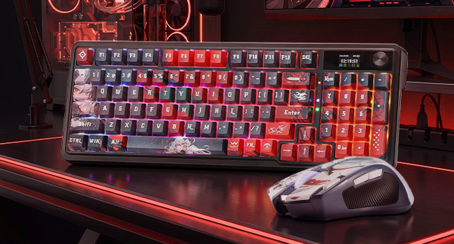 Redragon Anime Keyboard & Mouse Combo, K719 PRO KB + M612AK 8000 DPI Mice